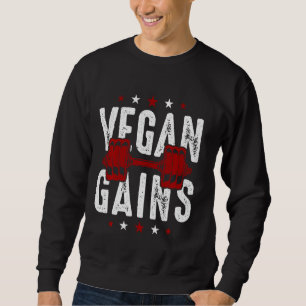 Vegane Gewinne Vegetarische Workout-Fitness Sweatshirt