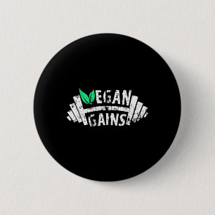 Vegane Gewinne Vegetarisches Gym Workout Spaß T-Sh Button