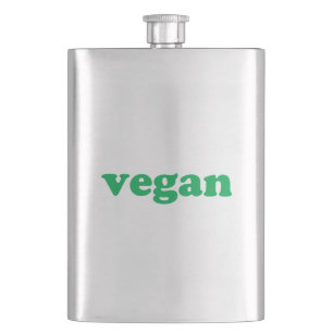"vegane" grüne Buchstaben Flachmann