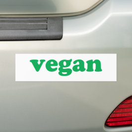 "Vegane" grüne Buchstaben, weißer Hintergrund Autoaufkleber