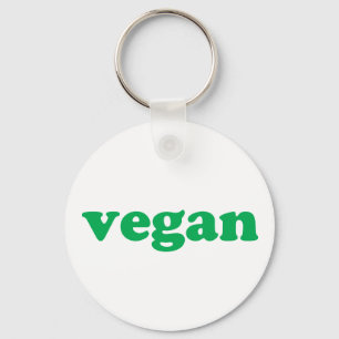 "vegane" grüne Buchstaben, weißer Hintergrund Schlüsselanhänger