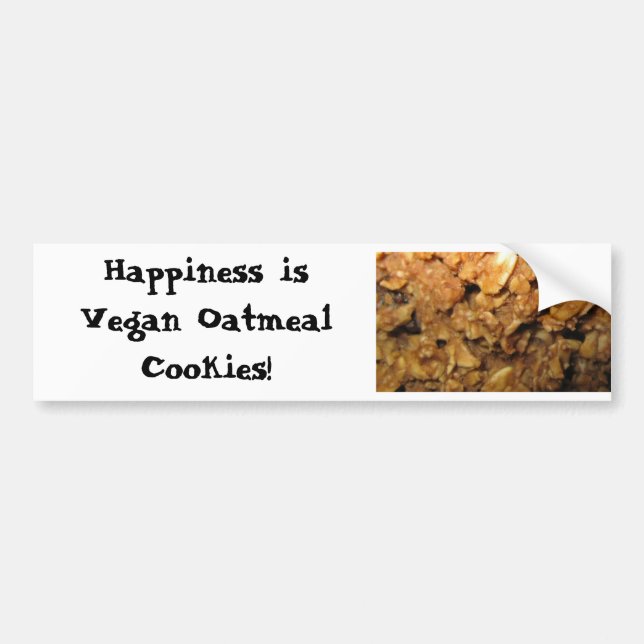 Vegane Hafermehl-Plätzchen Autoaufkleber (Vorne)