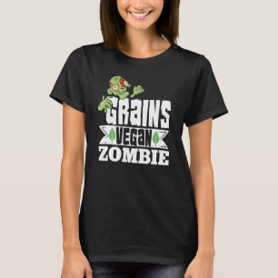Vegane Halloween-Körner Vegane Zombie Vegetarier T-Shirt