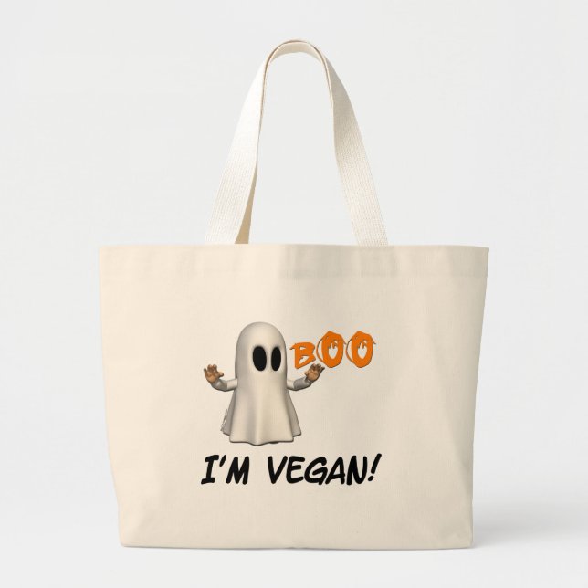 Vegane Halloween-Tasche Jumbo Stoffbeutel (Vorne)