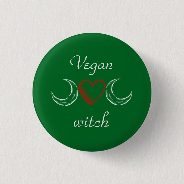 Vegane Hexe Button (Vorderseite)