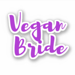 Vegane Hochzeiten Brautparty Lila White Aufkleber