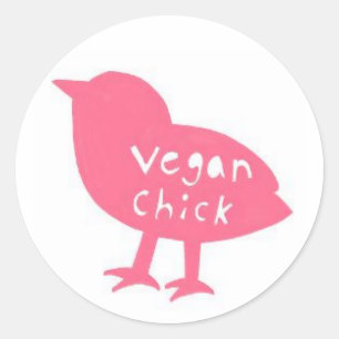 Vegane Kick Round Stickers