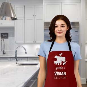 Vegane Küche (mit Ihrem Namen) Schürze