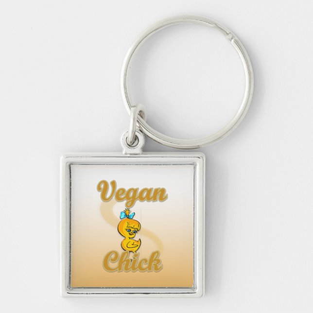Vegane Küken Schlüsselanhänger (Vorne)