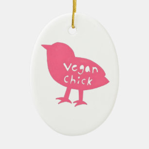 Vegane Küken-Verzierung Keramikornament