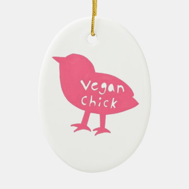 Vegane Küken-Verzierung Keramikornament (Vorne)