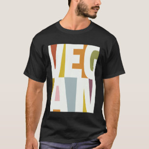 Vegane Lebensmittel Farbige 60er Hippy Vegetarier T-Shirt