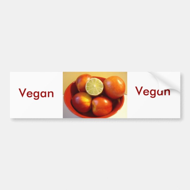 Vegane Liebe Autoaufkleber (Vorne)