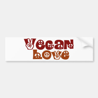 Vegane Liebe Autoaufkleber