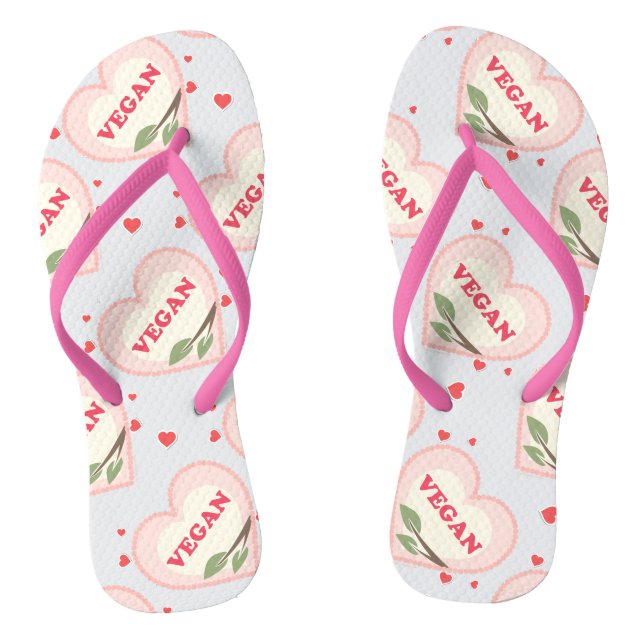 Vegane Liebe Flip Flops (Fußbett)