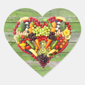 VEGANE LIEBE - Ihr Herz-Grün-Holz Herz-Aufkleber