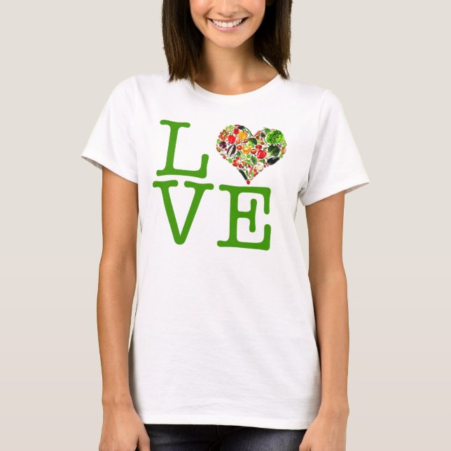 Vegane Liebe T-Shirt (Vorderseite)