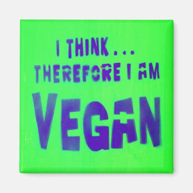 Vegane Liebe Tiere essen Pflanze Magnet (Vorne)