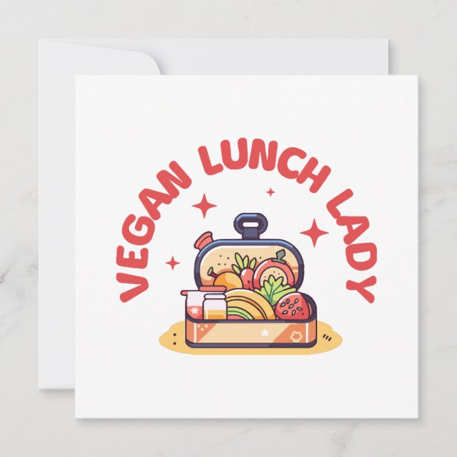 VEGANE LUNCH LADY S EINLADUNG (Vorderseite)