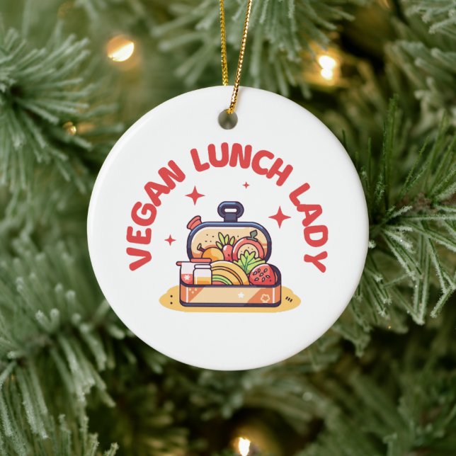 VEGANE LUNCH LADY S KERAMIK ORNAMENT (Baum)