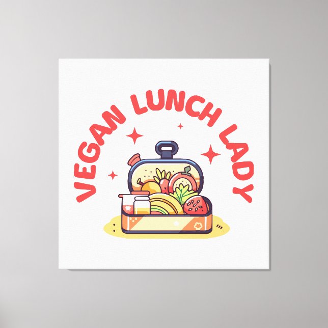 VEGANE LUNCH LADY S LEINWANDDRUCK (Vorderseite)