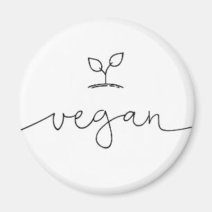 Vegane minimalistische Hintergrundfarbe Magnet