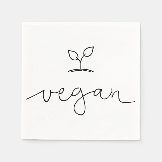 Vegane minimalistische Hintergrundfarbe Serviette (Vorderseite)