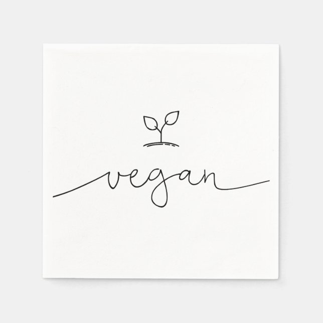 Vegane minimalistische Hintergrundfarbe Serviette (Vorderseite)