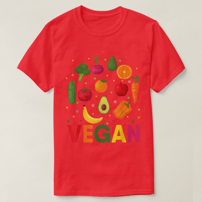 Vegane Pflanze auf vegetarische Ernährung Veggia V T-Shirt (Design vorne)