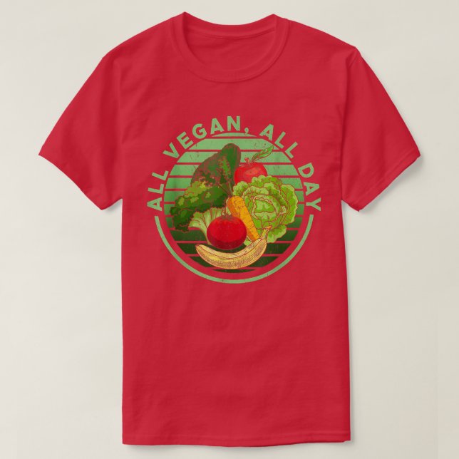 Vegane Pflanze auf vegetarische Ernährung Veggia V T-Shirt (Design vorne)