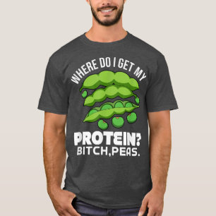 vegane Pflanze auf witzigen Erbsen Vegetarier Pros T-Shirt