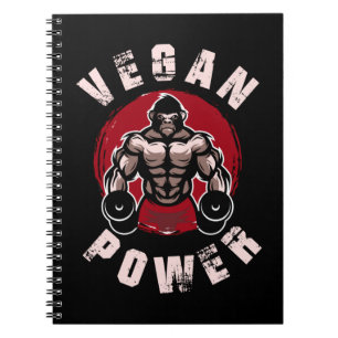 Vegane Pflanze-Handy Workout-Bodybuilding Notizblock