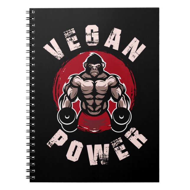 Vegane Pflanze-Handy Workout-Bodybuilding Notizblock (Vorderseite)
