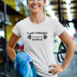Vegane Pflanze Powered Muscle Weights Vegetarian T-Shirt<br><div class="desc">Dieses Design wurde mit digitaler Kunst erstellt. Sie können den Stil dieses Shirts ändern, indem Sie Mehr > unter der Option Stil auswählen. Es kann personalisiert sein, in dem Bereich bereitstellen oder anpassen, indem Sie den Klick, um weitere Option anpassen und den Namen, Initialen oder Wörter ändern. Sie können auch...</div>