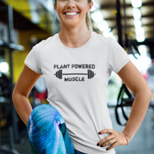Vegane Pflanze Powered Muscle Weights Vegetarian T-Shirt