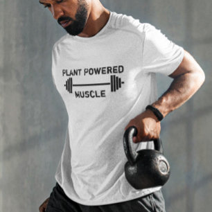 Vegane Pflanze Powered Muscle Weights Vegetarian T-Shirt