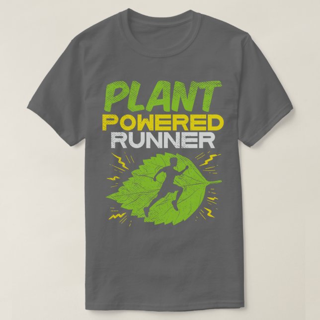 Vegane Pflanze Powered Runner 1 T-Shirt (Design vorne)