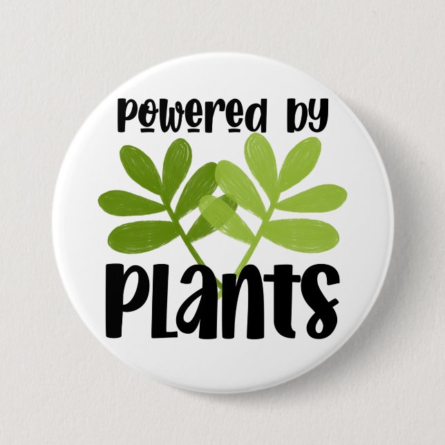 Vegane pflanzliche Taste Button (Vorderseite)