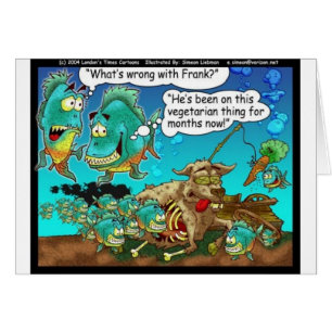 Vegane Pirahanas Funny Offbeat Cartoon Geschenke