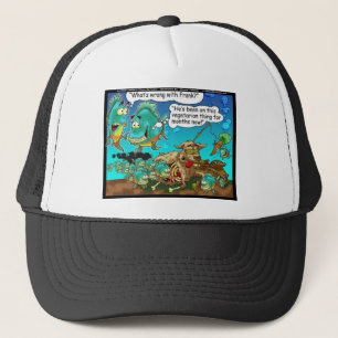 Vegane Pirahanas Funny Offbeat Cartoon Geschenke Truckerkappe