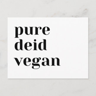 Vegane Postkarte