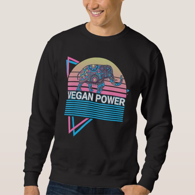 Vegane Power Vegetarisch Sweatshirt (Vorderseite)