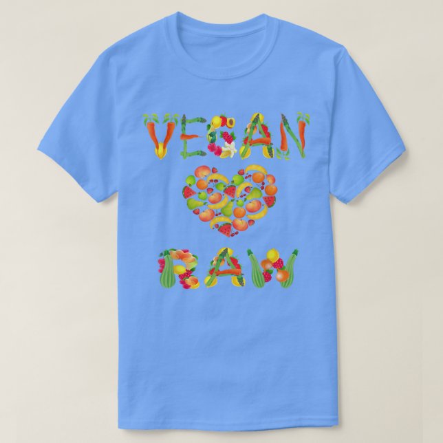 VEGANE RAW-LIEBE Rohveganer und Vegetarier essen R T-Shirt (Design vorne)