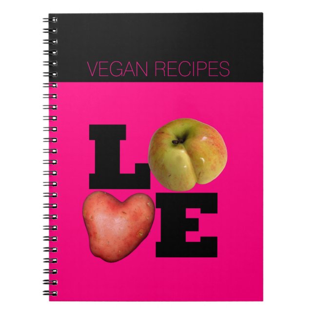 Vegane Rezepte Liebe Gemüse Küche Notebook Notizblock (Vorderseite)