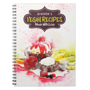 Vegane Rezepte mit Liebe Notizblock