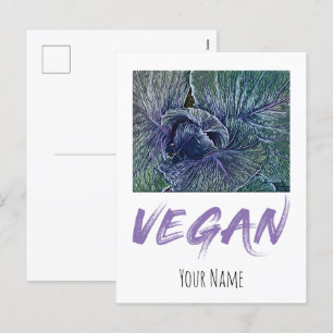 Vegane Rote-Rüben-Vintage-Geschenke Feiertagspostkarte