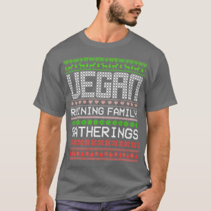 Vegane Ruiningfamilien-Ansammlungen Vegan Weihnach T-Shirt