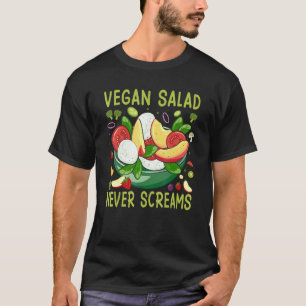 Vegane Salat Schreit Niemals T-Shirt