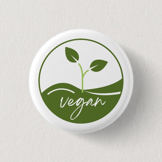 Vegane Schaltfläche Button (Vorderseite)