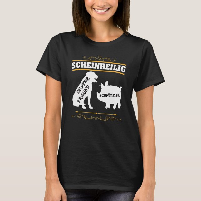 Vegane Scheinheilig Tierschutzrechte T-Shirt (Vorderseite)